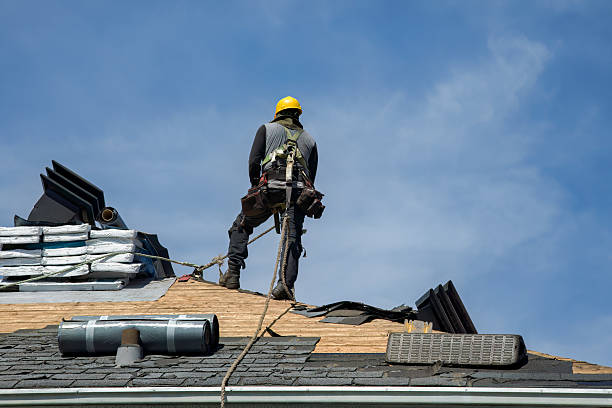 Professional Roof Replacement technician working in Black Earth, WI